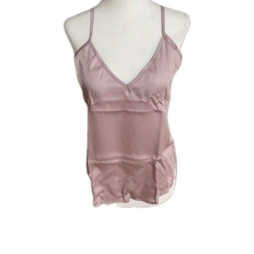 Ettitude Womens Rose Sleeveless V-Neck Adjustable Strap Sateen Sleep Cami XXL